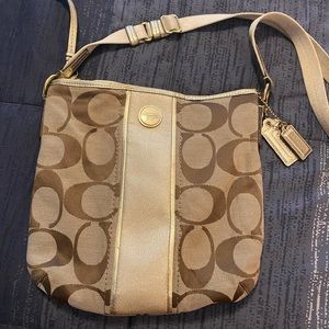 EUC Coach gold crossbody
